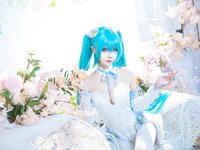 [Cosplay] Aiwest 艾西 - Hatsune powder butterfly flower 初音 粉蝶花