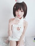 [Cosplay] 羽天shine 白丝白色毛衣