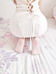 [Cosplay] 羽天shine 白丝白色毛衣