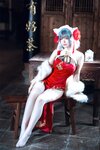 [Cosplay] 半半子 – 柴郡中华娘旗袍[45P2V-389MB]