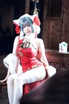 [Cosplay] 半半子 – 柴郡中华娘旗袍[45P2V-389MB]