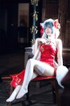 [Cosplay] 半半子 – 柴郡中华娘旗袍[45P2V-389MB]