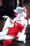 [Cosplay] 半半子 – 柴郡中华娘旗袍[45P2V-389MB]