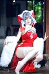 [Cosplay] 半半子 – 柴郡中华娘旗袍[45P2V-389MB]