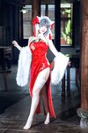 [Cosplay] 半半子 – 柴郡中华娘旗袍[45P2V-389MB]