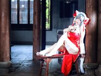 [Cosplay] 半半子 – 柴郡中华娘旗袍[45P2V-389MB]