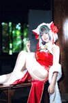 [Cosplay] 半半子 – 柴郡中华娘旗袍[45P2V-389MB]
