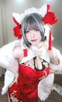 [Cosplay] 半半子 – 柴郡中华娘旗袍[45P2V-389MB]