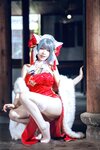 [Cosplay] 半半子 – 柴郡中华娘旗袍[45P2V-389MB]