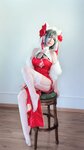 [Cosplay] 半半子 – 柴郡中华娘旗袍[45P2V-389MB]