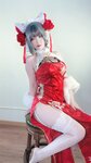 [Cosplay] 半半子 – 柴郡中华娘旗袍[45P2V-389MB]