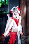 [Cosplay] 半半子 – 柴郡中华娘旗袍[45P2V-389MB]