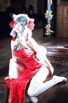 [Cosplay] 半半子 – 柴郡中华娘旗袍[45P2V-389MB]