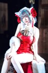 [Cosplay] 半半子 – 柴郡中华娘旗袍[45P2V-389MB]