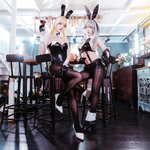 [Cosplay] Poi 刺青 & Hayako Hayabusa 隼隼子 - North Carolina + Washington Bunny Girl 碧蓝航线 北卡罗来纳+华盛顿 兔女郎