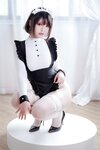[Cosplay] 半半子 纯白女仆