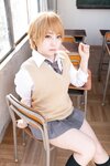 [Cosplay][COSMO☆] Mami Hoshino 星乃まみ - クラスのギャルが僕にパンツを見せてくる