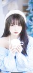 [Cosplay] Tina很妖孽呀 蓝色秋冬毛衣
