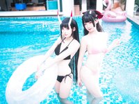[Cosplay] 封疆疆v x 祖木子 能代 x 酒匂泳装