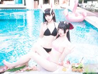 [Cosplay] 封疆疆v x 祖木子 能代 x 酒匂泳装
