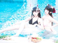 [Cosplay] 封疆疆v x 祖木子 能代 x 酒匂泳装