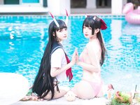 [Cosplay] 封疆疆v x 祖木子 能代 x 酒匂泳装