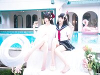 [Cosplay] 封疆疆v x 祖木子 能代 x 酒匂泳装
