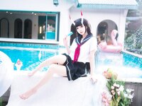 [Cosplay] 封疆疆v x 祖木子 能代 x 酒匂泳装
