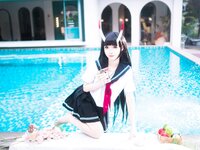 [Cosplay] 封疆疆v x 祖木子 能代 x 酒匂泳装