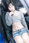 [Cosplay] SU 逐月 - Denim shorts in car 车内牛仔短裤