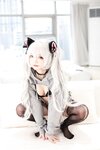 [Cosplay] Shenze Yongli 神沢永莉 - Front open sweatshirt black silk jeans 前开卫衣黑丝牛仔裤