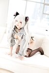 [Cosplay] Shenze Yongli 神沢永莉 - Front open sweatshirt black silk jeans 前开卫衣黑丝牛仔裤