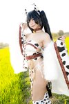 [Cosplay] Hitomi Kadorin カドリン仁美 - Amane-chan wearing a cow costume 牛の着ぐるみを着たあまねちゃん