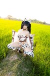 [Cosplay] Hitomi Kadorin カドリン仁美 - Amane-chan wearing a cow costume 牛の着ぐるみを着たあまねちゃん