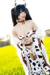 [Cosplay] Hitomi Kadorin カドリン仁美 - Amane-chan wearing a cow costume 牛の着ぐるみを着たあまねちゃん