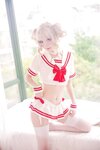 [Cosplay] 趴趴捣蛋陌 红白JK