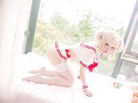 [Cosplay] 趴趴捣蛋陌 红白JK