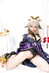 [Cosplay] Caomeiyuyi 草莓羽衣 - 黒ギャル八重神子 墨桜色の夜笙雅芸
