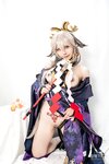 [Cosplay] Caomeiyuyi 草莓羽衣 - 黒ギャル八重神子 墨桜色の夜笙雅芸