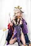 [Cosplay] Caomeiyuyi 草莓羽衣 - 黒ギャル八重神子 墨桜色の夜笙雅芸