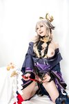 [Cosplay] Caomeiyuyi 草莓羽衣 - 黒ギャル八重神子 墨桜色の夜笙雅芸