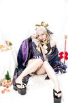[Cosplay] Caomeiyuyi 草莓羽衣 - 黒ギャル八重神子 墨桜色の夜笙雅芸