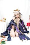 [Cosplay] Caomeiyuyi 草莓羽衣 - 黒ギャル八重神子 墨桜色の夜笙雅芸