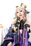 [Cosplay] Caomeiyuyi 草莓羽衣 - 黒ギャル八重神子 墨桜色の夜笙雅芸
