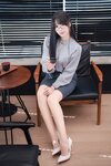 [Cosplay] 轩萧学姐 蓝裙OL