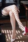 [Cosplay] 轩萧学姐 蓝裙OL