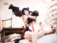 [Cosplay] Abaorabbit 阿包也是兔娘 - Xiangling Maid 香菱女仆