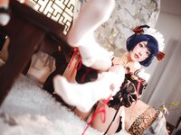 [Cosplay] Abaorabbit 阿包也是兔娘 - Xiangling Maid 香菱女仆
