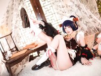 [Cosplay] Abaorabbit 阿包也是兔娘 - Xiangling Maid 香菱女仆