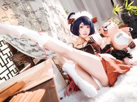 [Cosplay] Abaorabbit 阿包也是兔娘 - Xiangling Maid 香菱女仆